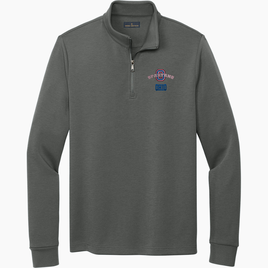 Ohio School For The Deaf Spartans <span class="pdp-name-mascot">Ohio School For The Deaf Spartans</span> Brooks Brothers Men's Double-Knit 1/4-Zip Pullover