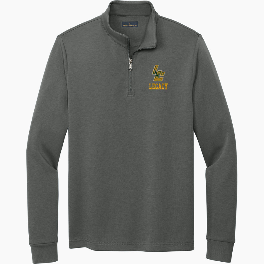 LEGACY CHRISTIAN ACADEMY EAGLES ONLINE STORE <span class="pdp-name-mascot">LEGACY EAGLES</span> Brooks Brothers Men's Double-Knit 1/4-Zip Pullover