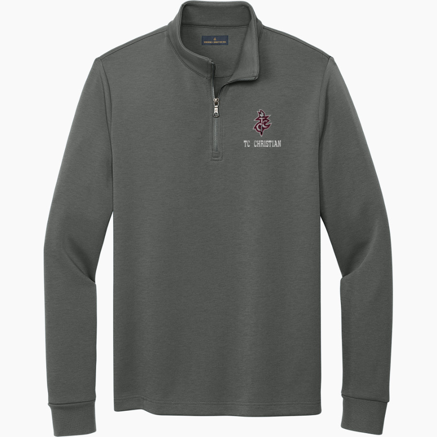 TC Christian Sabres <span class="pdp-name-mascot">TC Chrisitian Sabres</span> Brooks Brothers Men's Double-Knit 1/4-Zip Pullover
