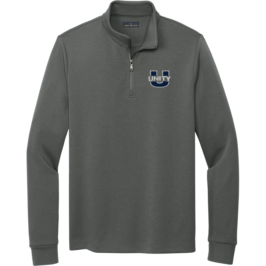 Unity School Mustangs <span class="pdp-name-mascot">Unity School Mustangs</span> Brooks Brothers Men's Double-Knit 1/4-Zip Pullover