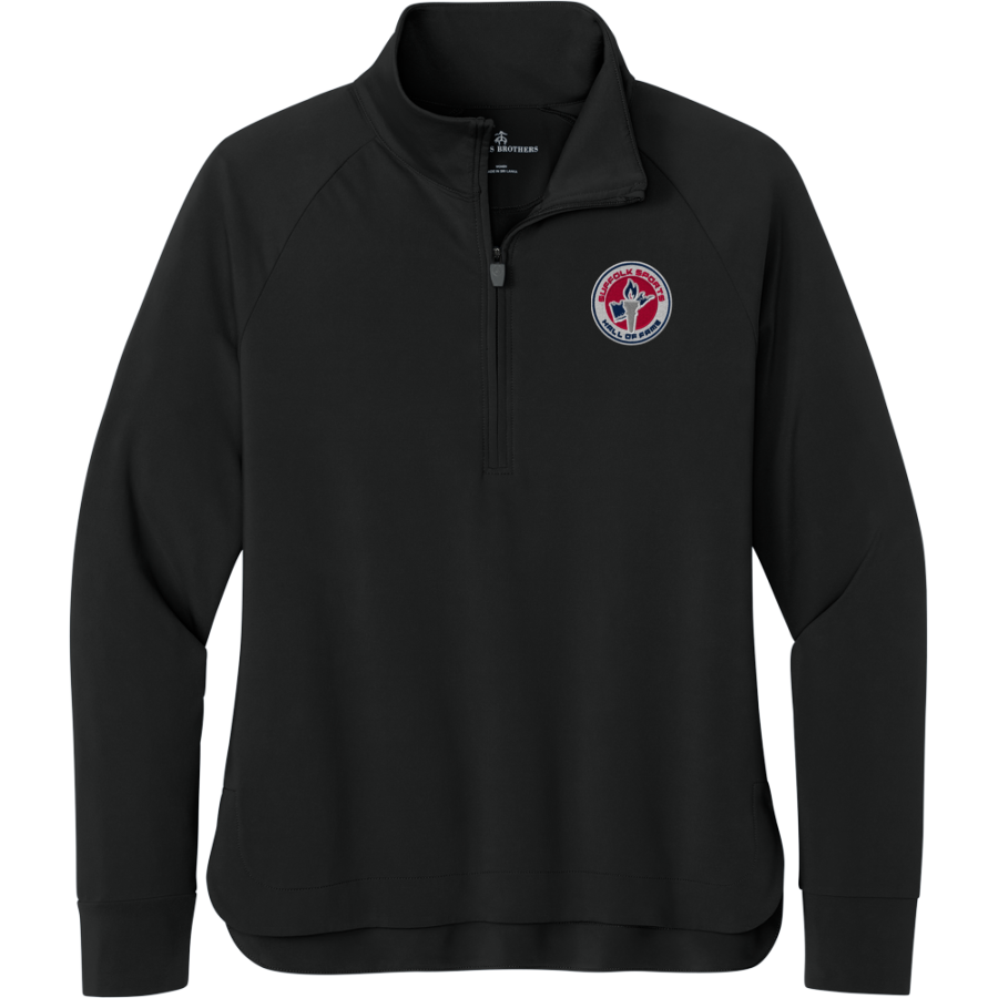 Suffolk Sports Hall Of Fame <span class="pdp-name-mascot">Suffolk Sports Hall Of Fame</span> Brooks Brothers Women's Luxe Performance 1/4-Zip