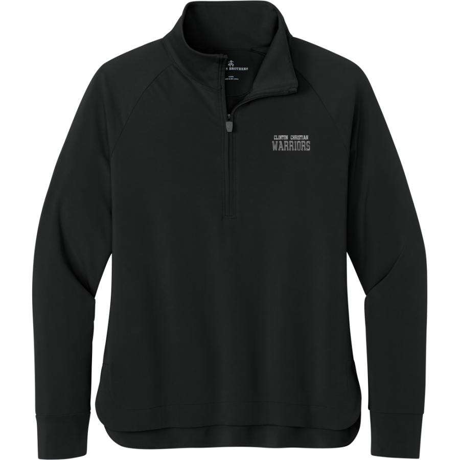 Clinton Christian Warriors <span class="pdp-name-mascot">Clinton Christian Eagles</span> Brooks Brothers Women's Luxe Performance 1/4-Zip
