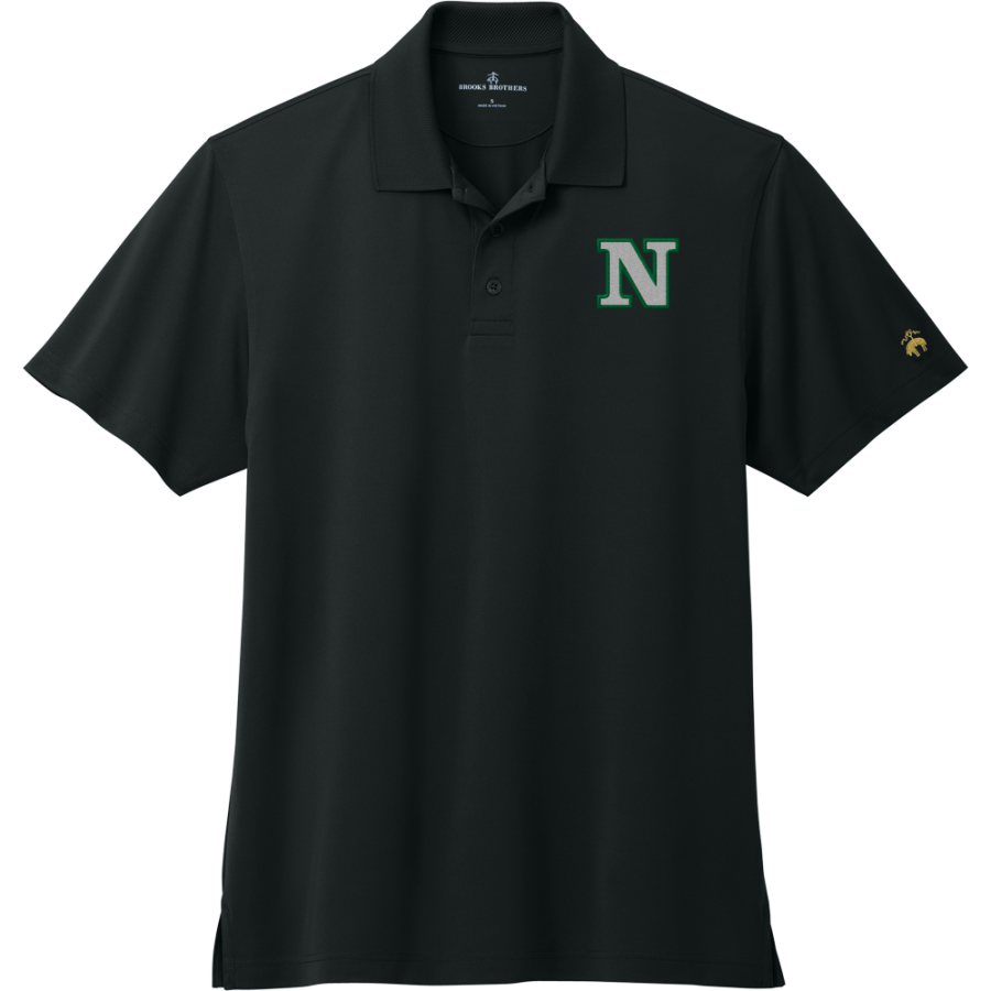 Naples Big Green <span class="pdp-name-mascot">Naples Big Green</span> Brooks Brothers Men's Mesh Pique Performance Polo