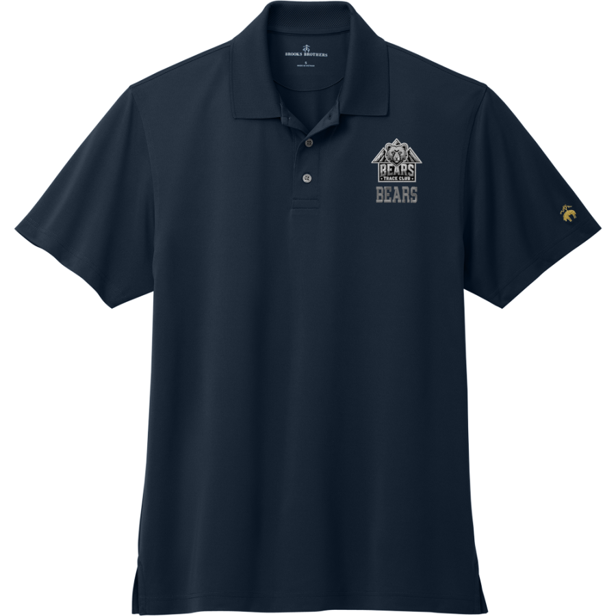 Bears Track Club Bears <span class="pdp-name-mascot">Bears Track Club</span> Brooks Brothers Men's Mesh Pique Performance Polo