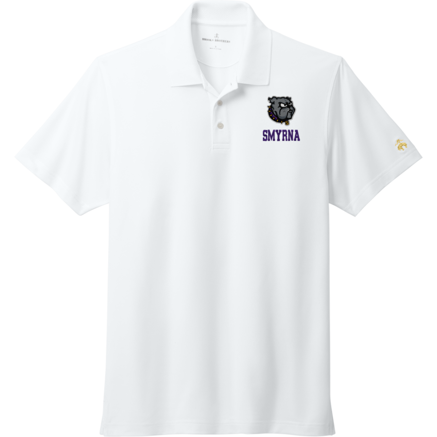 Smyrna Bulldogs <span class="pdp-name-mascot">Smyrna Bulldogs</span> Brooks Brothers Men's Mesh Pique Performance Polo