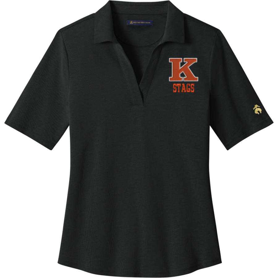 KINGSLEY HIGH SCHOOL STAGS <span class="pdp-name-mascot">KINGSLEY AREA STAGS</span> Brooks Brothers Women's Pinpoint Pique Polo