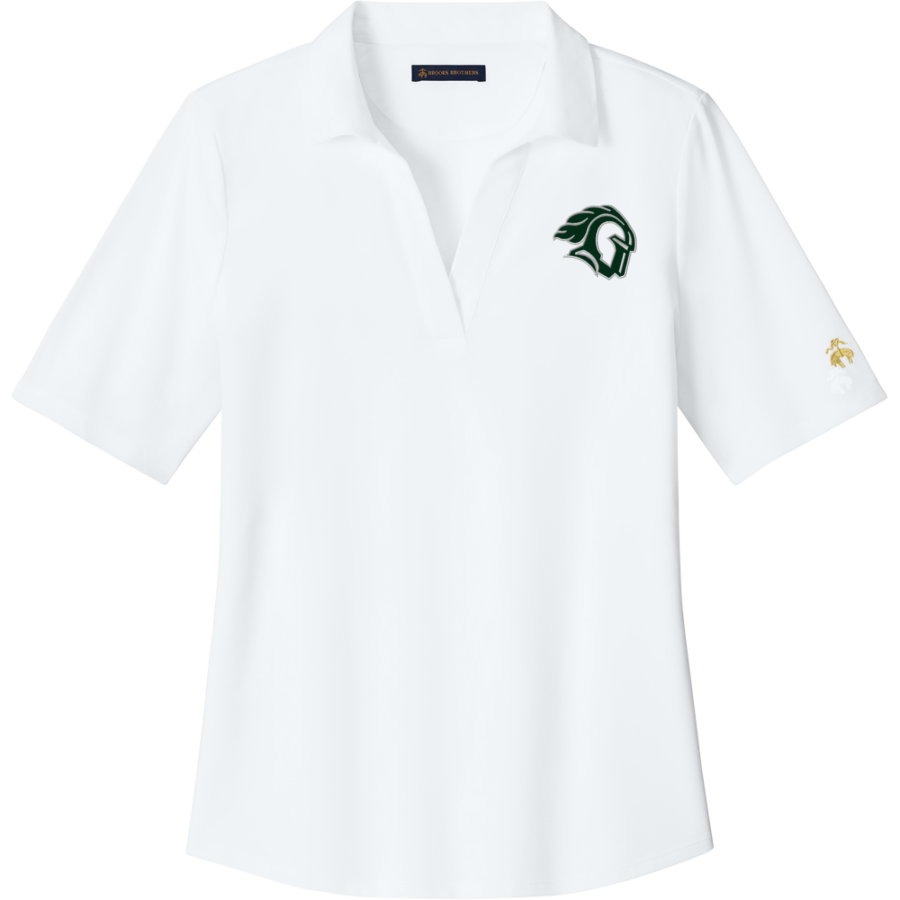 HENDERSONVILLE CHRISTIAN ACADEMY CRUSADERS <span class="pdp-name-mascot">HENDERSONVILLE CHRISTIAN CRUSADERS</span> Brooks Brothers Women's Pinpoint Pique Polo