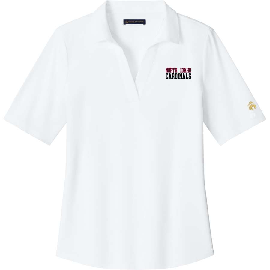 North Idaho Cardinals <span class="pdp-name-mascot">North Idaho College Cardinals</span> Brooks Brothers Women's Pinpoint Pique Polo
