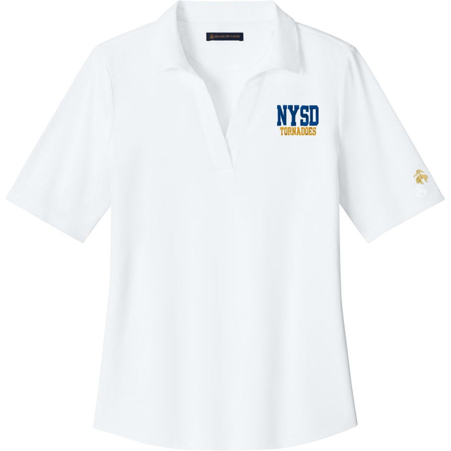 New York School for the Deaf Tornadoes <span class="pdp-name-mascot">New York School for the Deaf Tornadoes</span> Brooks Brothers Women's Pinpoint Pique Polo