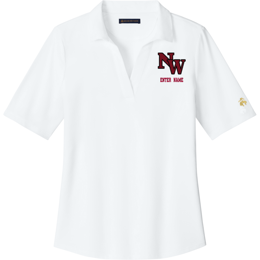 Northwest Mounties <span class="pdp-name-mascot">Northwest Mounties</span> Brooks Brothers Women's Pinpoint Pique Polo
