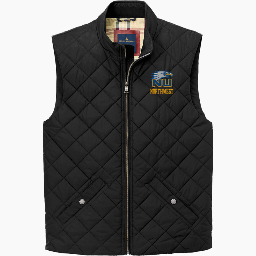 Northwest University Eagles Online Store <span class="pdp-name-mascot">Northwest Eagles</span> Brooks Brothers Men's Quilted Vest