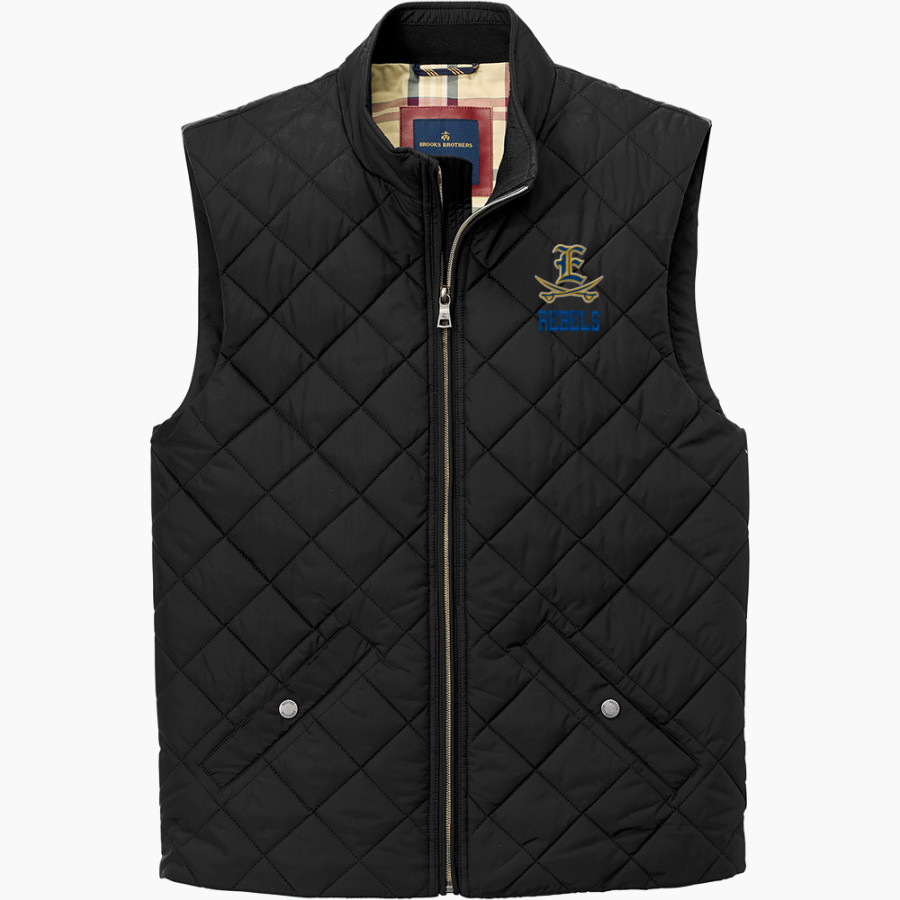 EVADALE HIGH SCHOOL REBELS <span class="pdp-name-mascot">EVADALE REBELS</span> Brooks Brothers Men's Quilted Vest