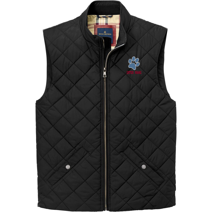 CROW HIGH SCHOOL Cougars Online Store <span class="pdp-name-mascot">CROW COUGARS</span> Brooks Brothers Men's Quilted Vest