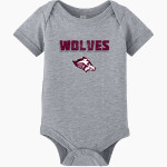 WATFORD CITY HIGH SCHOOL WOLVES BELLA+CANVAS Infant Jersey Short Sleeve One Piece Front Thumbnail