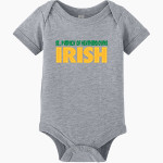 St. Patrick of Heatherdowns Irish <span class="pdp-name-mascot">St. Patrick of Heatherdowns Irish</span> BELLA+CANVAS Infant Jersey Short Sleeve One Piece Front Thumbnail