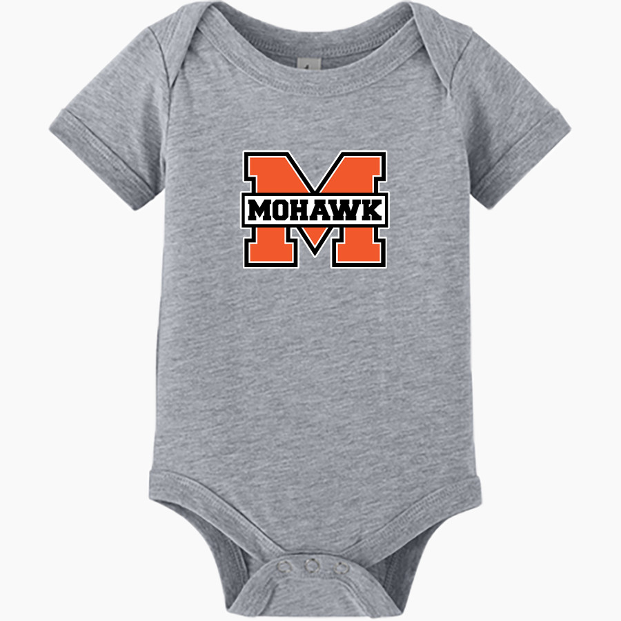 MOHAWK HIGH SCHOOL Mustangs <span class="pdp-name-mascot">MOHAWK Mustangs</span> BELLA+CANVAS Infant Jersey Short Sleeve One Piece