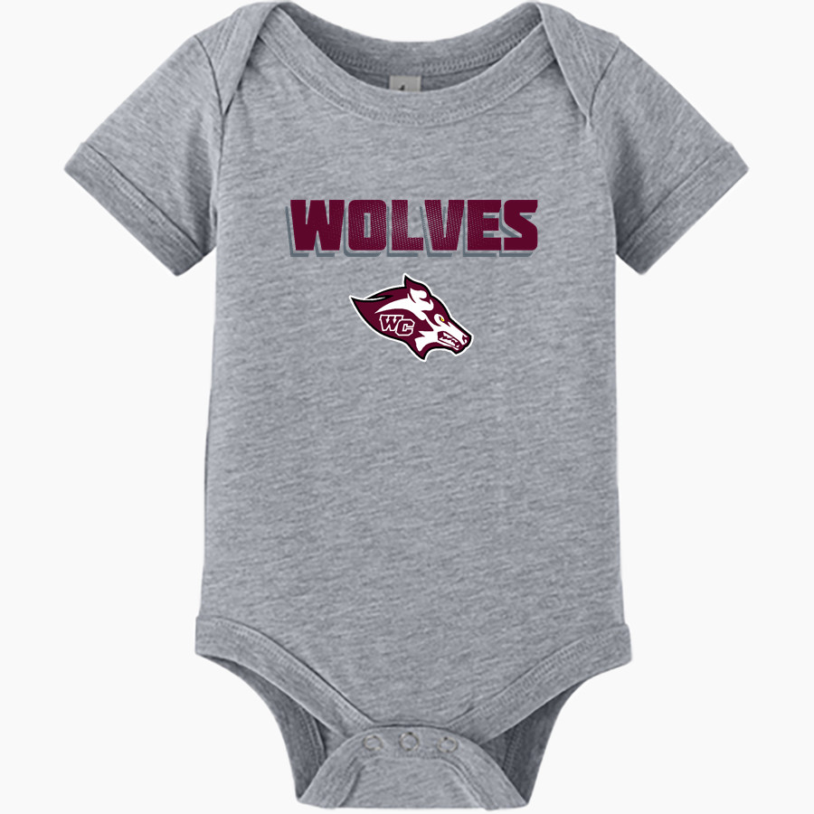 WATFORD CITY HIGH SCHOOL WOLVES BELLA+CANVAS Infant Jersey Short Sleeve One Piece