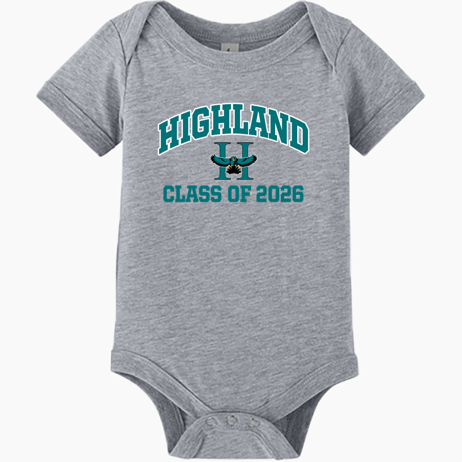 Highland Hawks <span class="pdp-name-mascot">Highland Hawks</span> BELLA+CANVAS Infant Jersey Short Sleeve One Piece