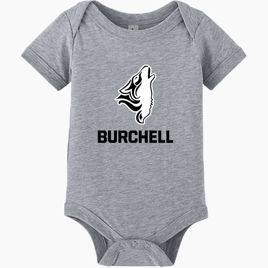 Burchell Wolves <span class="pdp-name-mascot">Burchell Wolves</span> BELLA+CANVAS Infant Jersey Short Sleeve One Piece