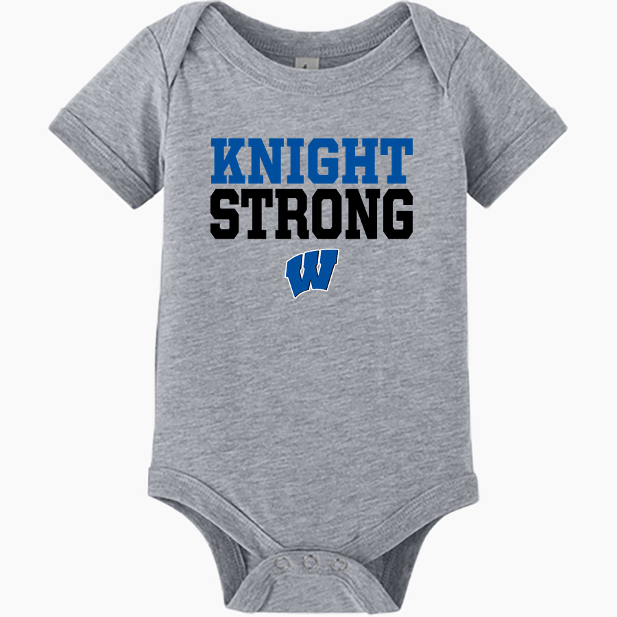 WINDSOR ACADEMY KNIGHTS <span class="pdp-name-mascot">WINDSOR ACADEMY KNIGHTS</span> BELLA+CANVAS Infant Jersey Short Sleeve One Piece