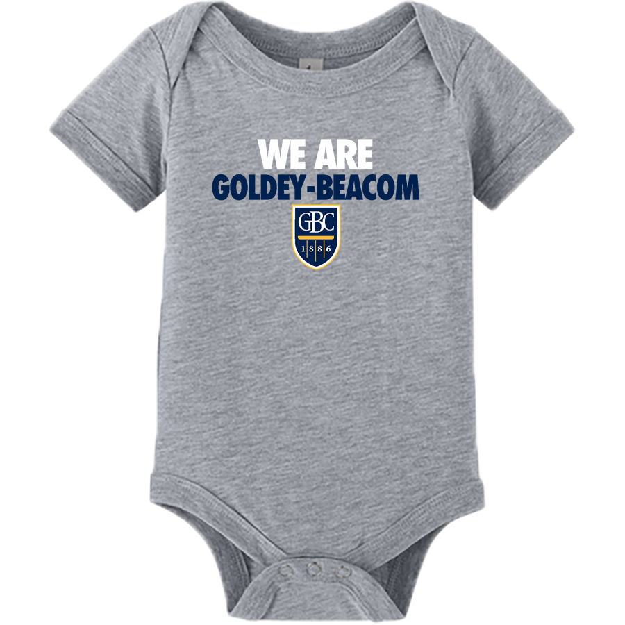 GOLDEY-BEACOM Lightning <span class="pdp-name-mascot">GOLDEY-BEACOM COLLEGE</span> BELLA+CANVAS Infant Jersey Short Sleeve One Piece