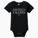 FOOTHILLS FALCONS <span class="pdp-name-mascot">FOOTHILLS MIDDLE SCHOOL FALCONS</span> BELLA+CANVAS Infant Jersey Short Sleeve One Piece Front Thumbnail