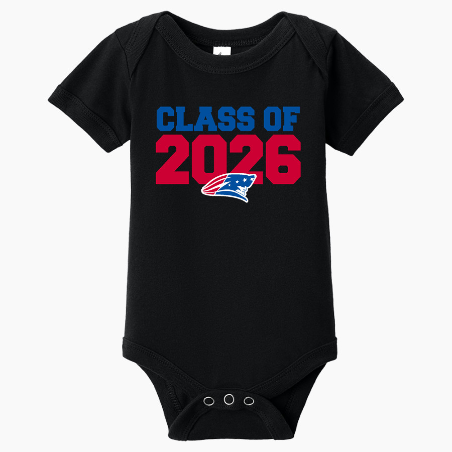 PACE HIGH SCHOOL PATRIOTS <span class="pdp-name-mascot">PACE PATRIOTS</span> BELLA+CANVAS Infant Jersey Short Sleeve One Piece
