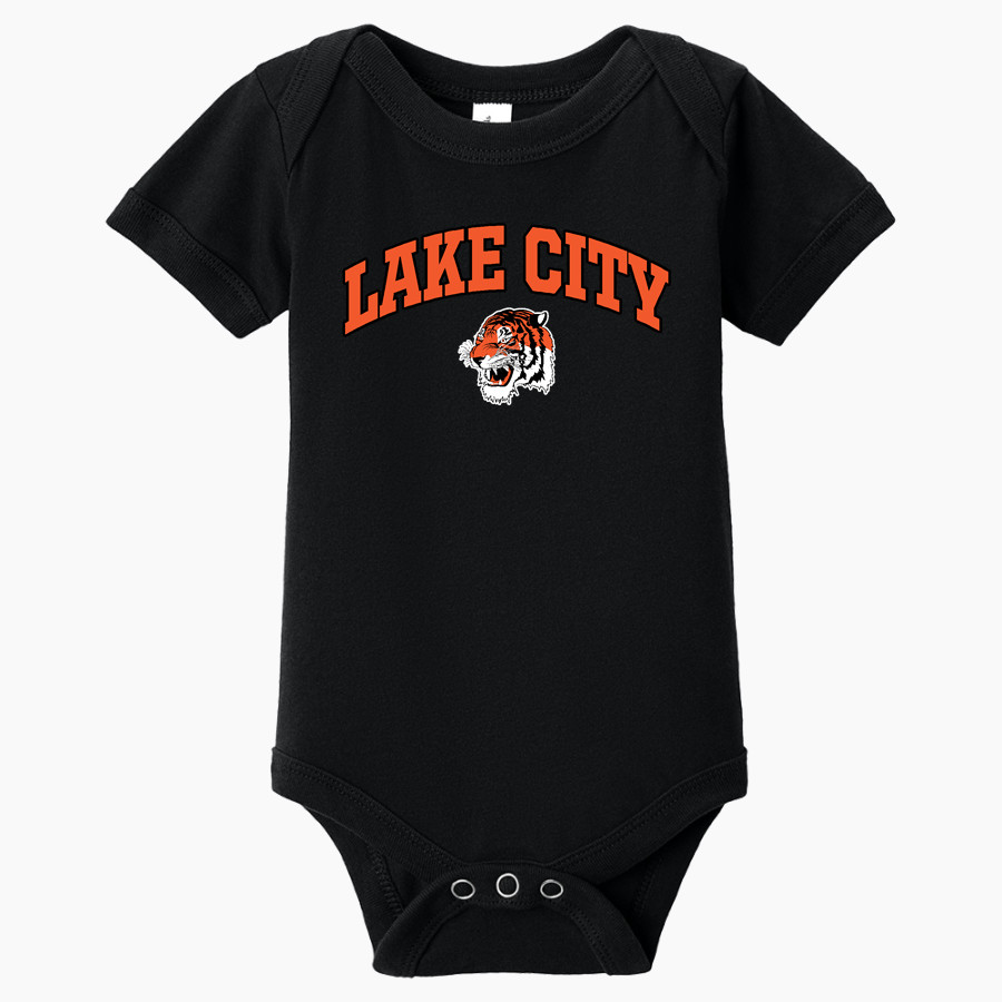 LAKE CITY HIGH SCHOOL TIGERS <span class="pdp-name-mascot">LAKE CITY TIGERS</span> BELLA+CANVAS Infant Jersey Short Sleeve One Piece