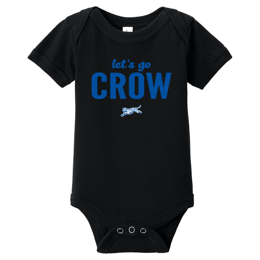 Crow Tigers <span class="pdp-name-mascot">Crow Middle School Tigers</span> BELLA+CANVAS Infant Jersey Short Sleeve One Piece