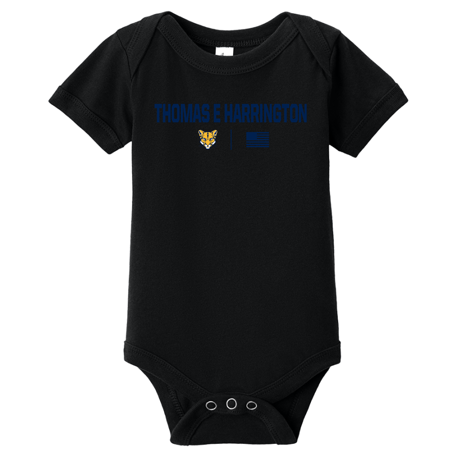 Thomas E Harrington Cougars <span class="pdp-name-mascot">Thomas E Harrington Cougars</span> BELLA+CANVAS Infant Jersey Short Sleeve One Piece