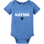 Central Chargers <span class="pdp-name-mascot">Central Chargers</span> BELLA+CANVAS Infant Jersey Short Sleeve One Piece Front Thumbnail