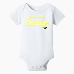 McCool Junction Mustangs <span class="pdp-name-mascot">McCool Junction Mustangs</span> BELLA+CANVAS Infant Jersey Short Sleeve One Piece Front Thumbnail