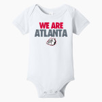 ATLANTA HIGH SCHOOL BULLDOGS <span class="pdp-name-mascot">ATLANTA BULLDOGS</span> BELLA+CANVAS Infant Jersey Short Sleeve One Piece Front Thumbnail