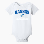 Kansas Jackrabbits <span class="pdp-name-mascot">Kansas School Jackrabbits</span> BELLA+CANVAS Infant Jersey Short Sleeve One Piece Front Thumbnail