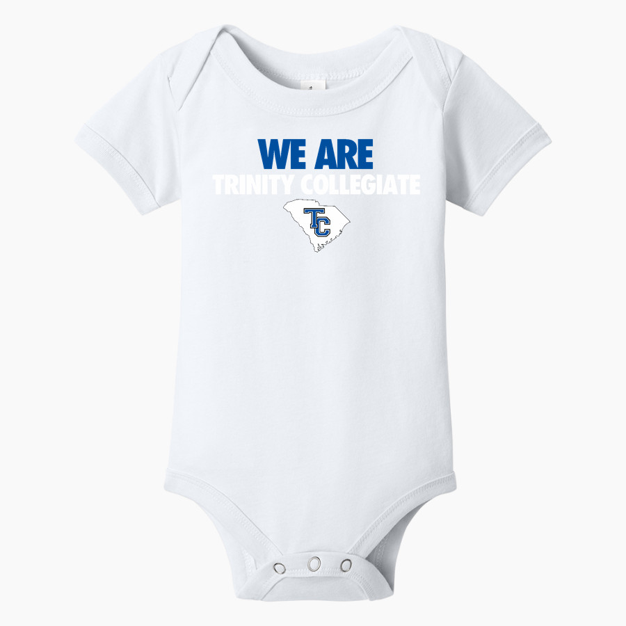 TRINITY COLLEGIATE SCHOOL TITANS <span class="pdp-name-mascot">TRINITY COLLEGIATE TITANS</span> BELLA+CANVAS Infant Jersey Short Sleeve One Piece