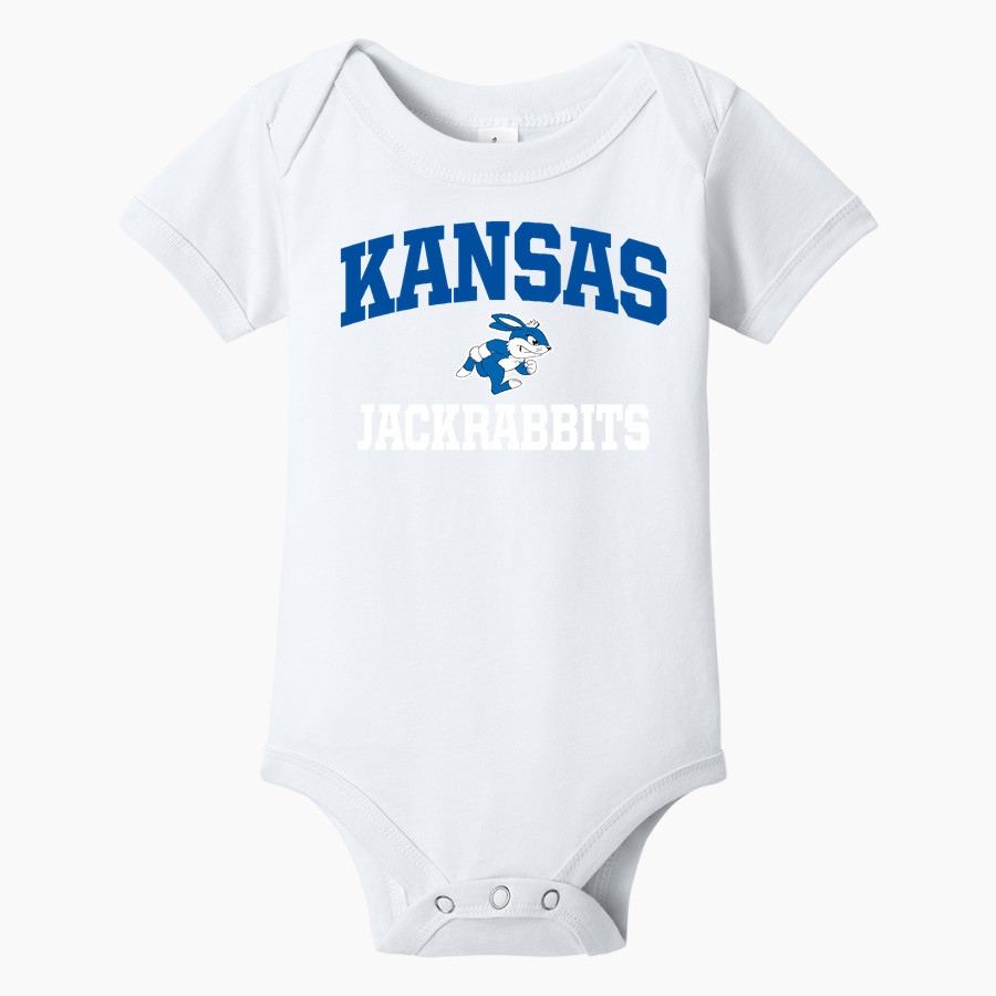 Kansas Jackrabbits <span class="pdp-name-mascot">Kansas School Jackrabbits</span> BELLA+CANVAS Infant Jersey Short Sleeve One Piece