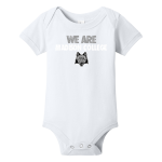 Madison College WolfPack <span class="pdp-name-mascot">Madison College Athletics WolfPack</span> BELLA+CANVAS Infant Jersey Short Sleeve One Piece Front Thumbnail