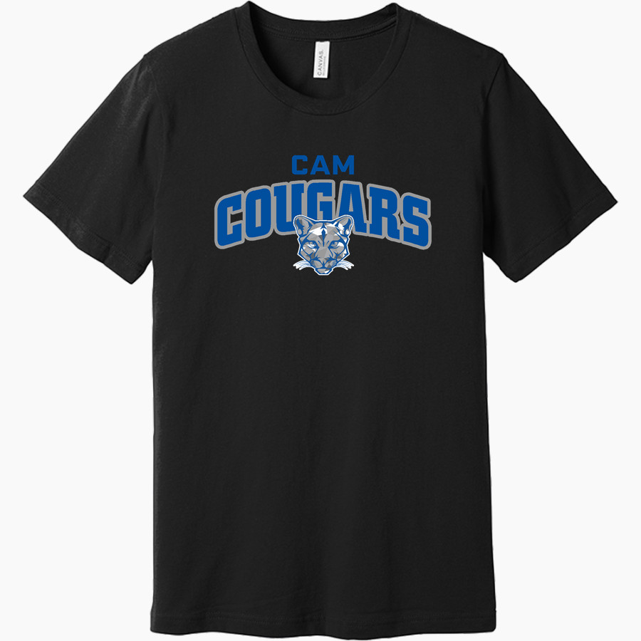 CAM HIGH SCHOOL COUGARS <span class="pdp-name-mascot">CAM COUGARS</span> BELLA+CANVAS Unisex Jersey Short Sleeve Tee