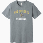 HOT SPRINGS HIGH SCHOOL TROJANS <span class="pdp-name-mascot">HOT SPRINGS TROJANS</span> BELLA+CANVAS Unisex Heather CVC Short Sleeve Tee Front Thumbnail