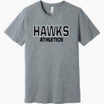 CISTERCIAN PREPARATORY SCHOOL HAWKS BELLA+CANVAS Unisex Heather CVC Short Sleeve Tee Front Thumbnail