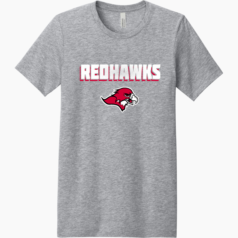 Benedictine University Mesa Redhawks <span class="pdp-name-mascot">Benedictine University Redhawks</span> BELLA+CANVAS Unisex Heather CVC Short Sleeve Tee