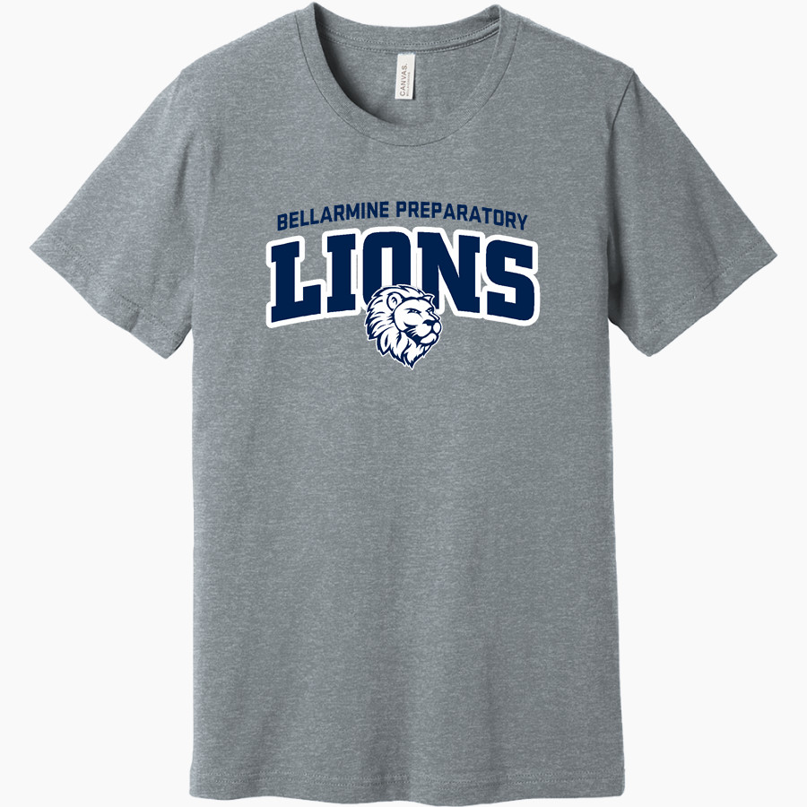 BELLARMINE PREPARATORY SCHOOL LIONS BELLA+CANVAS Unisex Heather CVC Short Sleeve Tee