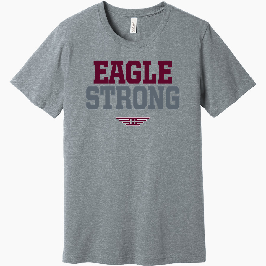 HANCOCK COLLEGE PREP HIGH SCHOOL EAGLES BELLA+CANVAS Unisex Heather CVC Short Sleeve Tee