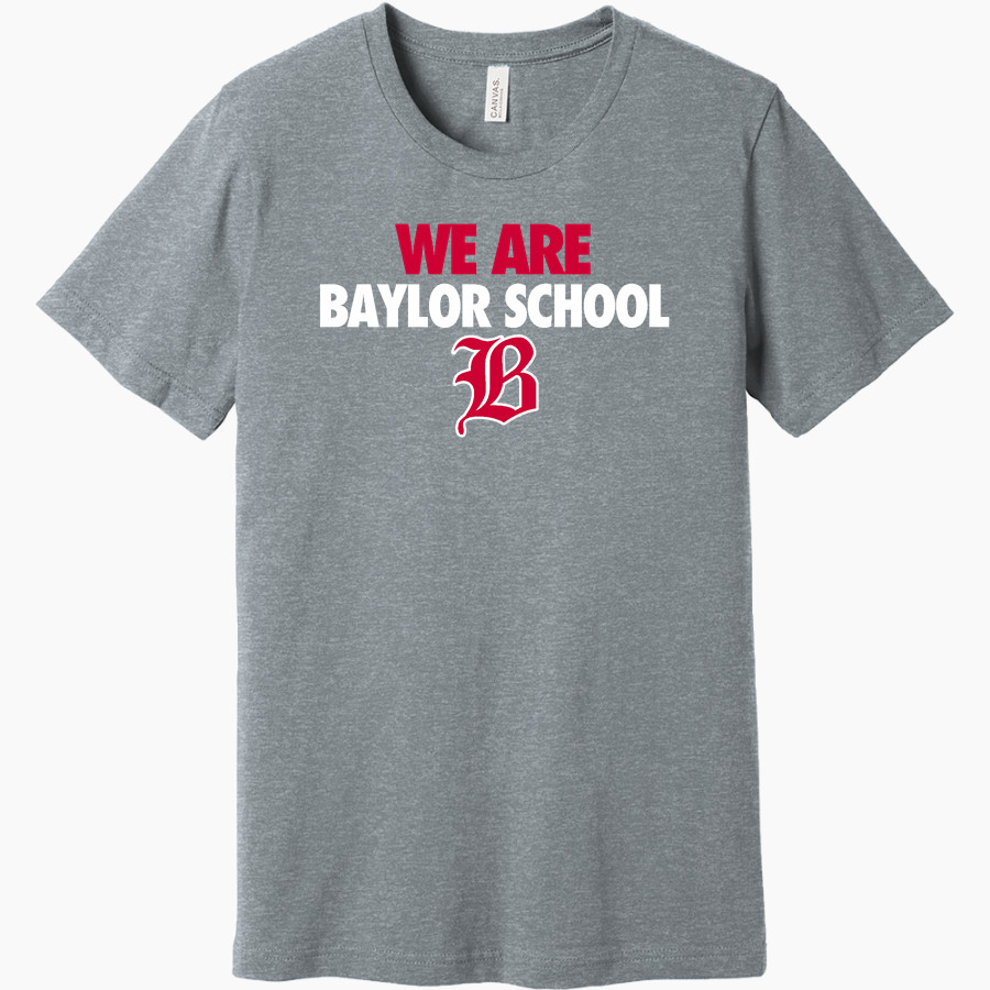 Baylor School Red Raiders <span class="pdp-name-mascot">Baylor School Red Raiders</span> BELLA+CANVAS Unisex Heather CVC Short Sleeve Tee