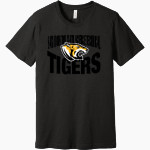SAM HOUSTON MATH SCIENCE TECHNICAL HIGH SCHOOL TIGERS <span class="pdp-name-mascot">SAM HOUSTON MATH SCIENCE TECHNICAL TIGERS</span> BELLA+CANVAS Unisex Heather CVC Short Sleeve Tee Front Thumbnail