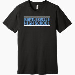 BARTLESVILLE HIGH SCHOOL BRUINS <span class="pdp-name-mascot">BARTLESVILLE BRUINS</span> BELLA+CANVAS Unisex Heather CVC Short Sleeve Tee Front Thumbnail