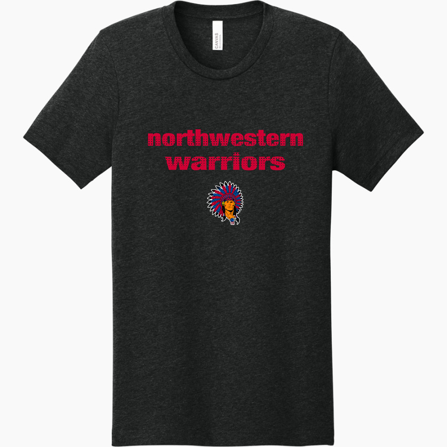 NORTHWESTERN HIGH SCHOOL WARRIORS <span class="pdp-name-mascot">NORTHWESTERN WARRIORS</span> BELLA+CANVAS Unisex Heather CVC Short Sleeve Tee