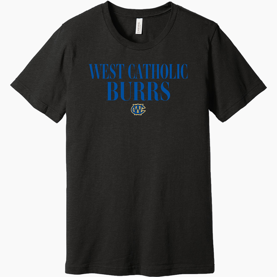 WEST PHILADELPHIA CATHOLIC HIGH SCHOOL BURRS BELLA+CANVAS Unisex Heather CVC Short Sleeve Tee