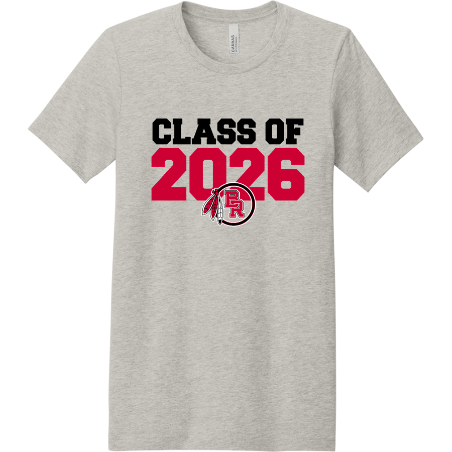 BLUE RIDGE Raiders <span class="pdp-name-mascot">BLUE RIDGE HIGH SCHOOL Raiders</span> BELLA+CANVAS Unisex Heather CVC Short Sleeve Tee