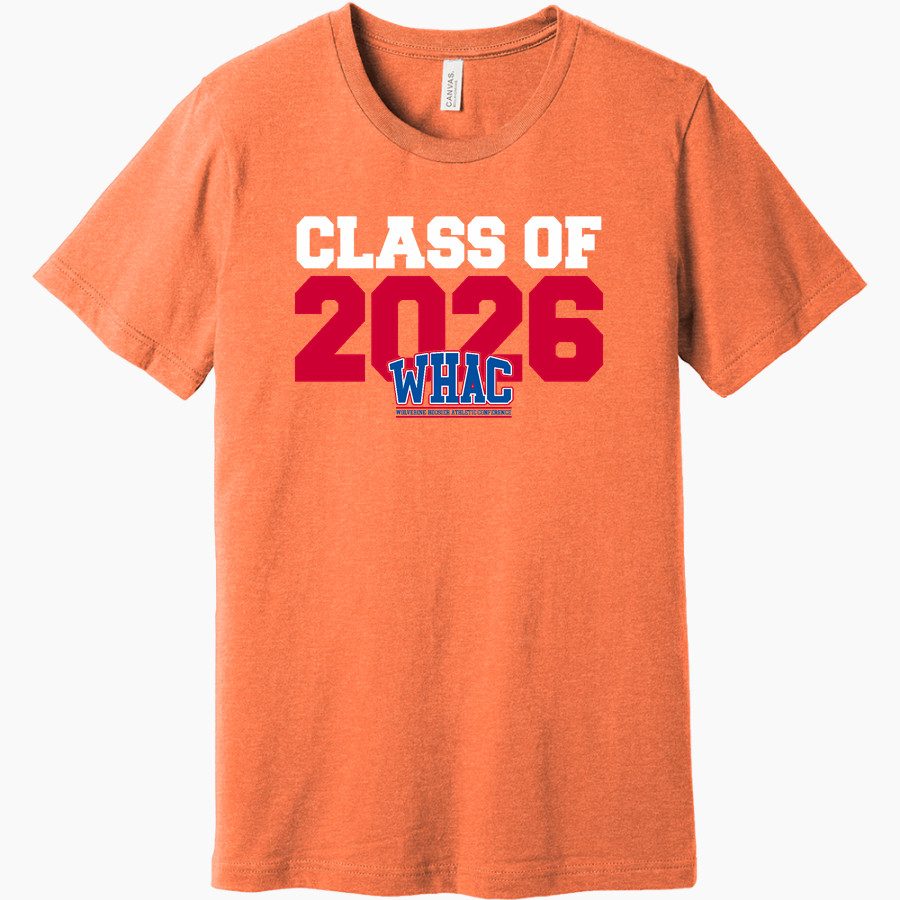 WOLVERINE-HOOSIER ATHLETIC CONFERENCE <span class="pdp-name-mascot">WOLVERINE-HOOSIER ATHLETIC CONFERENCE</span> BELLA+CANVAS Unisex Heather CVC Short Sleeve Tee